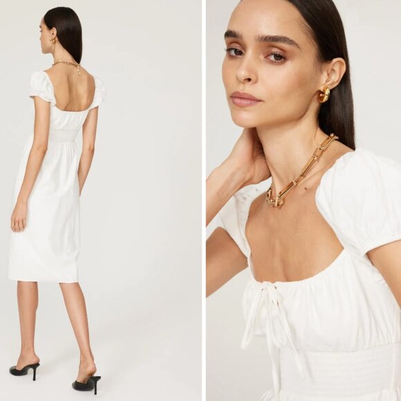 NWT Reformation Arna Dress White (Size 6) - Picture 3 of 8